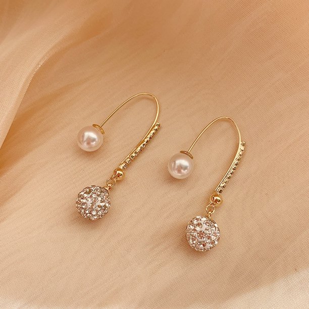 Pendientes de perlas A Two Wear en Corea del Sur, pendientes de moda de temperamento que combina con todo, pendientes de alto sentido para mujeres en 2021, nuevos pendientes de marea para mujeres Tan Jianjun unisex
