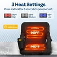 thumbnail image 4 of SPECSTAR Heated Stadium Seats with Back Support and Cushion, Bleacher Chairs with 12V 20W PD Fast Charging Type C Port, 3 Levels of Heat, NTC Overheat Protection System, 4 of 7