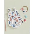thumbnail image 5 of BemeyourBBs Baby Girls Rompers Independence Day Summer Jumpsuits with Headband, 5 of 9