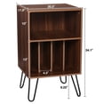 thumbnail image 2 of Modern Nightstand with Storage Shelves Side End Tables Record Player Stand Turntable Stand for Bedroom Living Room 20.5 x 17.9 x 34 inch, 2 of 10