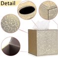 thumbnail image 2 of Cubierta De La Caja Del Titular Del Papel De Seda Del Cuero De La Pu - Oro, 2 of 5