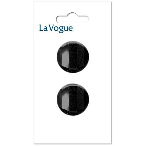 La Vogue 30mm Shank button - Black, La Vogue 30mm shank button