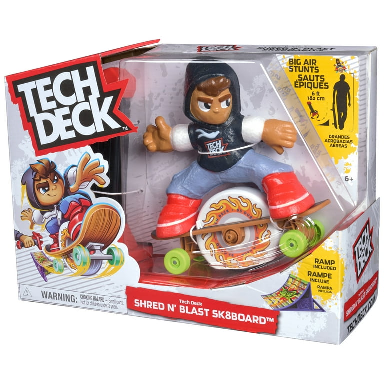 Tech Deck Shred N' Blast Motorized Skateboard Toy, for Ages