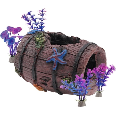 Aquarium Decor for Betta Fish Tanks Tank Accessories Starfish Barrel Aquarium Plants