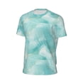 thumbnail image 6 of Wukai Blue Marble Print Men's Short-Sleeved Mesh T-Shirt,Quick-Dry Short Sleeve Workout T-Shirt-Medium, 6 of 8