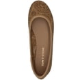 thumbnail image 2 of SUN STONE Womens Brown Perforated Cushioned Round Toe Slip On Flats Shoes 6, 2 of 4