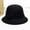 Black, variant on Dyfzdhu Women Faux Wool Bucket Hats Fashion Bowler Cap With Bowknot Pink