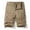 Khaki, variant on Mens Cargo Shorts Individual Wear Men's Classic Durable Washed Cotton Lightweight Breathable Multi Pocket Casual Outdoor Cargo Shorts