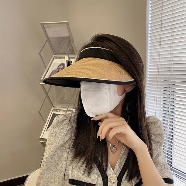 Sombrero para el sol de verano, sombrero deportivo de moda que absorbe el sudor y es transpirable, sombrero de copa hueca, moderno, plegable, compacto y portátil, sombrero para el sol sin tapa.
