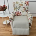 thumbnail image 4 of Dznils Recliner Slipcover Stretch Printed Fabric Furniture Chair Cover, Beige, 4 of 8