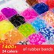 thumbnail image 3 of Kit de pulseras de goma elástica XKDOUS, más de 1400 bandas de goma, 24 colores, 3 of 8