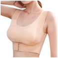 thumbnail image 3 of ZHOGXU Womens Bra Front Close Solid Color Wireless Seamless Push Up Breathable Comfortable Soft Bralette For Everday Wear, 3 of 8