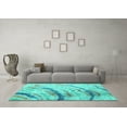 thumbnail image 3 of Ahgly Company Indoor Square Abstract Turquoise Blue Contemporary Area Rugs, 8' Square, 3 of 4
