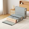 thumbnail image 6 of Bed Sheet Storage Organizer Foldable Non-woven Fabric Closet Box with Zipper for Blankets Quilts Covers Efficient Space Saving Home Organization Solution, 6 of 8