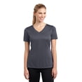 thumbnail image 1 of SPORT-TEK Tee-Shirt Femme Col en V PosiCharge Competitor 3TG Gris Fer, 1 of 1