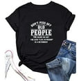 thumbnail image 2 of Camisas de Navidad Para Mujer Letra Impreso Manga Corta Camiseta Tops Túnica Blusa Odeerbi  ODB208962, 2 of 4