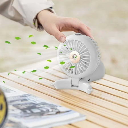 

Jienlioq Misting Fans for Outside Portable Water Mist USB Fan Folding Adjustable Portable Handheld Charging Quiet Neck Mini Fan