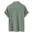 thumbnail image 4 of Palato Mens T Shirts,Men's Fashion Casual And Comfortable Short-sleeved Solid Color Single-breasted Shirt Top, 4 of 5