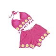 thumbnail image 4 of Knitted Top with Wide Leg Shorts Vacation Outfit Crocheted Sling Crop Top and Shorts Set Suitable for Holiday, 4 of 8