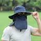 thumbnail image 5 of Soidarity Sombrero plegable de verano a prueba de sol con protector facial Tapa protectora extraíble Protector facial a prueba de polvo Escalada al aire Mochilas de mochilero Azul oscuro Soidarity OD022465-02, 5 of 6