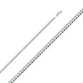 thumbnail image 1 of Dimaya Fine Jewelry 14K White Gold 3.1-mm Regular Concave Cuban Chain Bracelet, 1 of 3