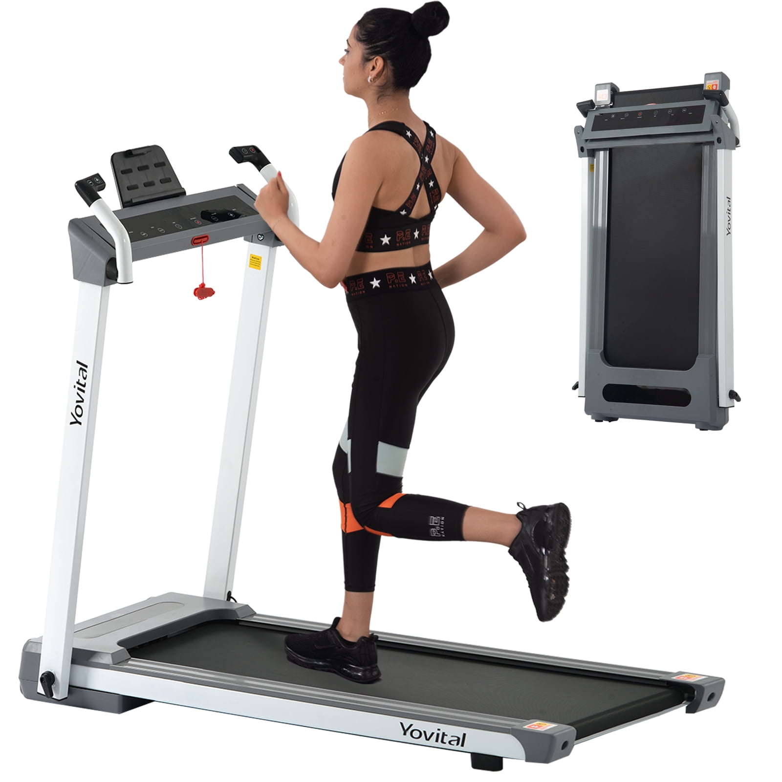Details about   3.0HP~2.25HP Folding Electric Treadmill Running Machine with Bluetooth WIFI 