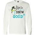 thumbnail image 3 of Inktastic Up to Snow Good with Snowman and Snowflakes Long Sleeve T-Shirt, 3 of 5