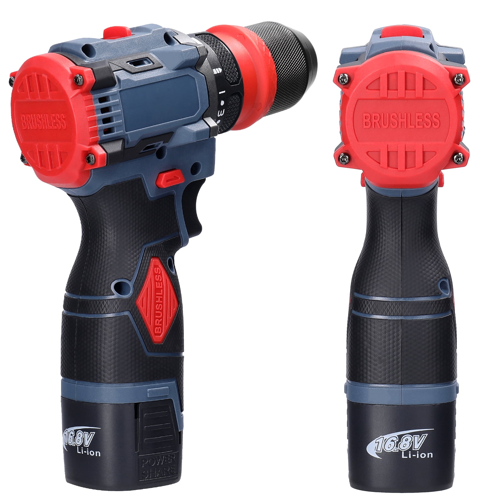 Electric 16.8V 2in1 Lithium Drill Electric Screwdriver Multi-function Power Tool 45Nm  Brushless Motor Practical Screw Driver For Home Appliances Furniture Installation Automotive