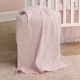thumbnail image 5 of Lambs & Ivy Ballerina Baby Pink with Gold Stars 2-Sided Soft Baby Blanket, 5 of 7