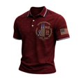 thumbnail image 3 of xunjiayanmaoyi Men's 9/11 25th Annv Polo Shirt Never Forget Loose Fit Patriotic Graphic Knit Blnd S-3XL Multicolor 1Pc First Responder Vet Daily Casual Memorial Wear, 3 of 5