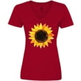 thumbnail image 3 of Inktastic Summer Sunflower Women's V-Neck T-Shirt, 3 of 5