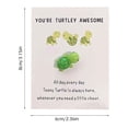 thumbnail image 3 of Cadeaux Inspirants Faits à la Main avec Support Émotionnel Tortue Mini Figurine de Tortue de Mer avec Carte de Vœux Carte en Forme de Tortue Cadeau d'Amitié, 3 of 8