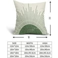 thumbnail image 4 of Green Boho Sun Pillow Covers 18x18 Set of 2 Bohemian Design Sunrise Sunset Abstract Sunshine Print Decorative Throw Pillows Outdoor Pillowcase Linen Farmhouse Cushion Case Decor for Couch Sofa Bed, 4 of 6