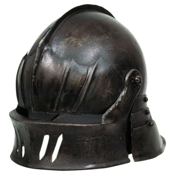Gothic Sallet Helmet - Dark Metal Finish