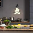 thumbnail image 7 of Industrial Plug-in Pendant Light Vintage Hanging Ceiling Lighting E26 Chandeliers Fixture with Metal Fabric Cage Shape On/Off Switch for Kitchen Island Dining Room Hallway Farmhouse, 7 of 7