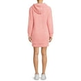 thumbnail image 3 of No Boundaries Juniors’ Faux Sherpa Tunic Hoodie Dress, 3 of 5