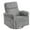 Gray, variant on Oversized Power Recliner Chair, 26" Extra Wide Swivel Rocker Recliner with Adjustable Headrest, Chenille Glider Rocking Nursery Chair with Overstuffed Armrest, USB Ports, White