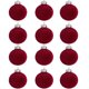 thumbnail image 1 of 12 bolas navideñas de terciopelo flocadas, adornos navideños de plástico, adornos colgantes decorativos para árbol de Navidad, 3,14 pulgadas, 1 of 5