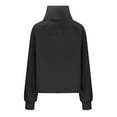 thumbnail image 4 of Womens Half Zip Hoodies Plus Size Fleece Sweatshirt Thumb Hole Cropped Pullover Fall Winter Tops, 4 of 6