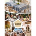 thumbnail image 5 of Yellow Blue Forest Table Cloth, Modern Oil Painting Art Waterproof Tablecloth for Square Tables, Reusable Washable Fabric Table Cover for Restaurant Kitchen Dining Tables 54"x54", 5 of 6
