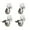 2 Universal 2 Brake, variant on 4 Pcs 1/1.25/1.5/2 Inch L-Shaped Side Mount Caster Wheels Small Rubber Furniture Castors Swivel Cartwheels For Trolley Cabinet ,Multiple Uses