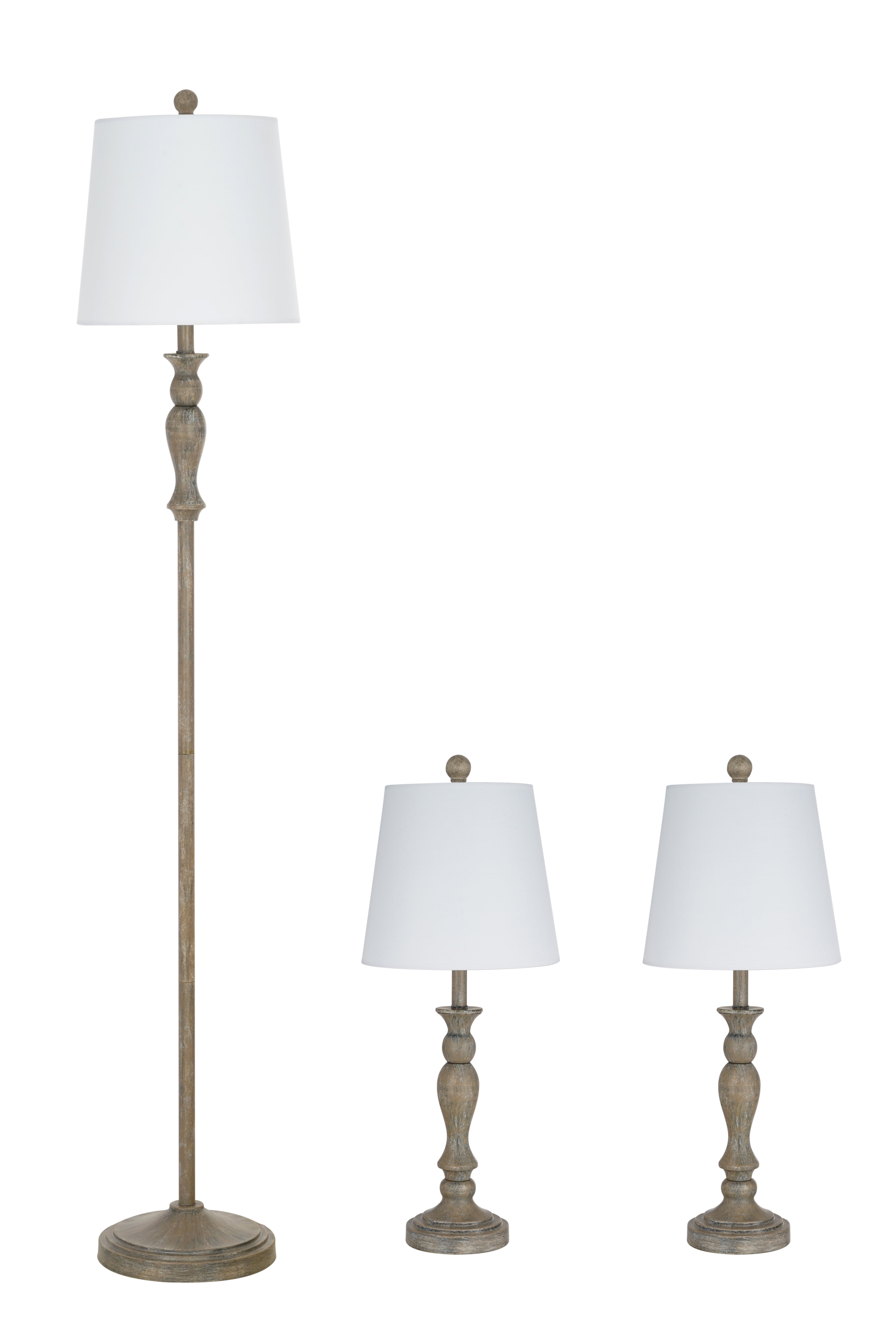 Gardens Modern Farmhouse 3 Pack Table, Rustic Table Lamp Sets