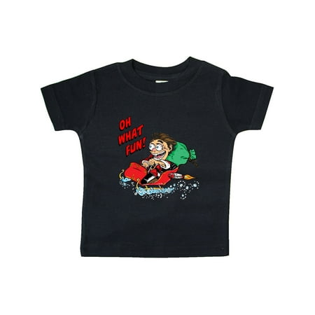 

Inktastic Hot Roddin Rod in Santa s Sleigh Oh What Fun Gift Baby Boy or Baby Girl T-Shirt