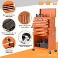 thumbnail image 6 of Aukfa Tool Chest, 2 in 1 Steel Rolling Tool Box & Cabinet On Wheels for Garage, 8-Drawer, Orange, 6 of 25