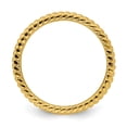 thumbnail image 2 of Sterling Silver Stackable Expressions Gold-plated Twisted Ring - Size 5, 2 of 3