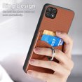 thumbnail image 6 of Carbon Fiber Patterned Case for Samsung A22 5G, Wallet case with [360°Rotation Ring Kickstand] Credit Card Holder,PU Leather Shockproof Cover Women Men for Samsung Galaxy A22 5G, Brown, 6 of 8