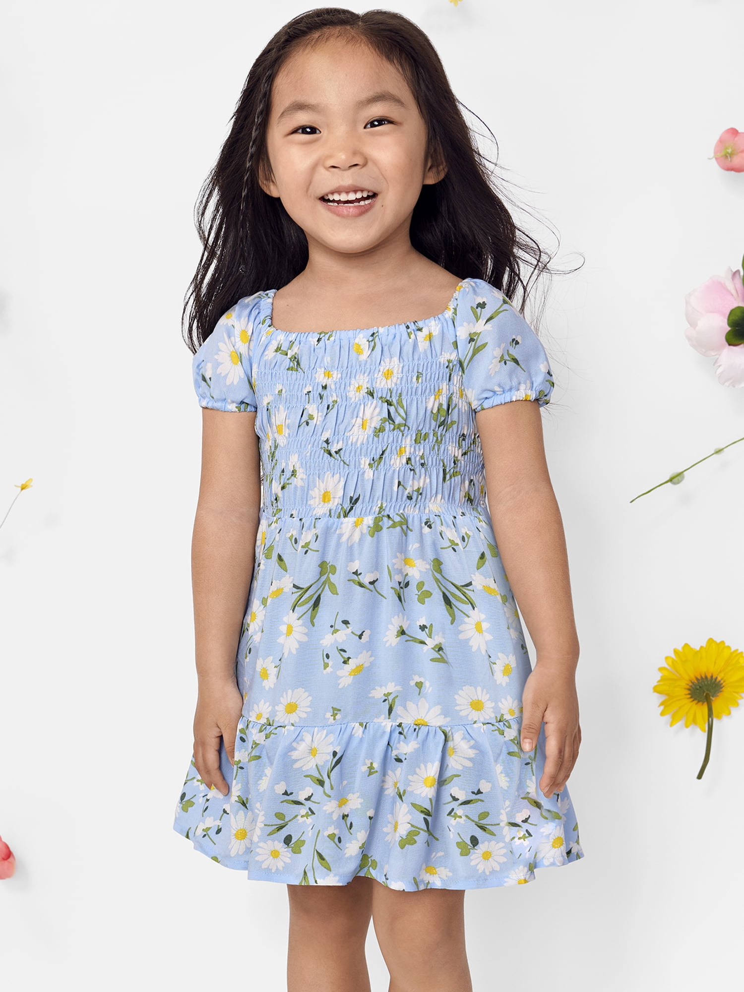 The Children's Place Toddler Girl Smocked Dress, Sizes 12M5T