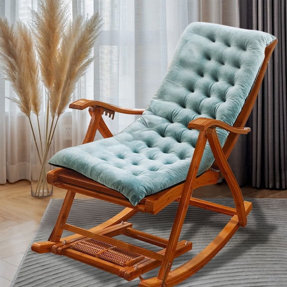 Nkmbld Rocking Chair Cushions Indoor Outdoor, Super Soft Comfy Chair Pad Waterproof High Back Rocking Chair Cushions for Lounger Recliner, Blue