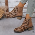 thumbnail image 4 of Mepaouo Booties for Women Stacked Chunky Low Heel Ankle Boots Winter Fall Slip on Western Chelsea Boots, 4 of 7
