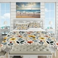 thumbnail image 2 of Designart "Yellow And White Collage From Scandinavia I" Botanical Bedding Covert Set - Bohemian & Eclectic Bed Set With 2 Shams, 2 of 5